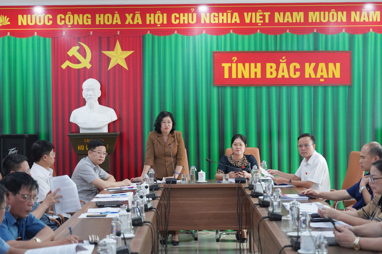 Đồng chí Phương Thị Thanh, Phó Bí thư Thường trực Tỉnh ủy, Chủ tịch HĐND tỉnh điều hành phiên họp phản ánh kết quả thảo luận tại tổ. 35.jpg