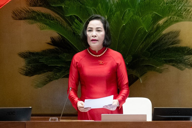 Phó Chủ tịch Quốc hội Nguyễn Thị Thanh điều hành phiên thảo luận. PCT Nguyen Thị Thanh.jpeg