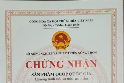 Hợp tác xã Tài Hoan là đơn vị đầu tiên có sản phẩm đạt OCOP 5 sao quốc gia