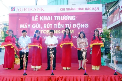 Agribank chi nhánh tỉnh Bắc Kạn: Khai trương hoạt động điểm giao dịch máy gửi, rút tiền tự động