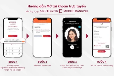 Agribank triển khai dịch vụ mở tài khoản trực tuyến ngay trên điện thoại di động