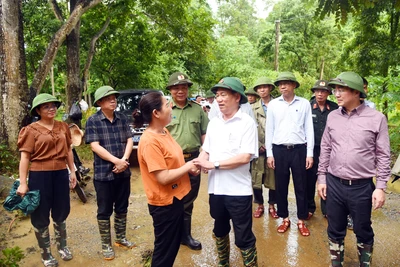 Phó Thủ tướng Hồ Đức Phớc đi thị sát, chỉ đạo khắc phục hậu quả bão số 3 tại Bắc Kạn