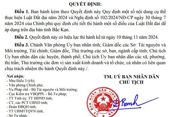 Quyết định số 23/2024/QĐ-UBND về việc ban hành Quy định một số nội dung cụ thể thực hiện Luật Đất đai năm 2024. quyet-dinh-23.jpg