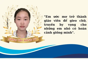 Nông Thị Hồng Vy với ước mơ làm giáo viên.