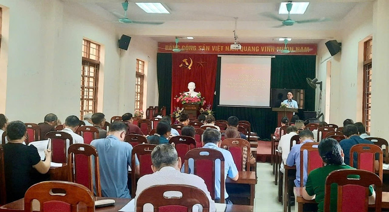 Hội nghị Ban Chấp hành mở rộng triển khai kế hoạch tổ chức Đại hội Đảng bộ thị trấn Bằng Lũng lần thứ XI, nhiệm kỳ 2025 – 2030. Ảnh: Nông Đuổng dang.jpg