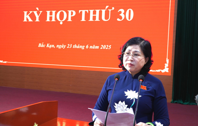 Đồng chí Phương Thị Thanh, Phó Bí thư Thường trực Tỉnh ủy, Chủ tịch HĐND tỉnh phát biểu bế mạc Kỳ họp. dsc01441.jpg