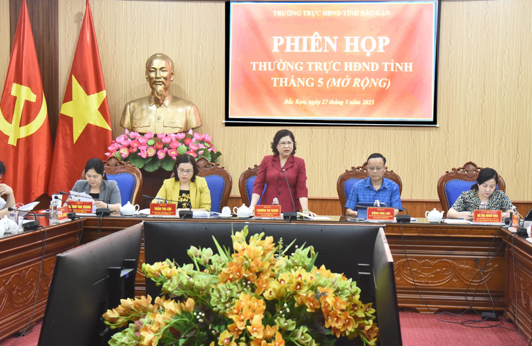 Đồng chí Phương Thị Thanh, Chủ tịch HĐND tỉnh phát biểu kết luận phiên họp. dsc-2683.jpg