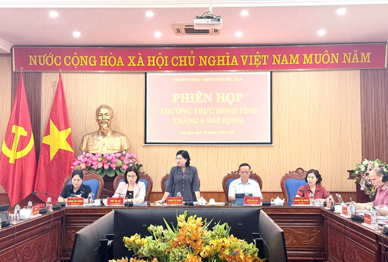 សមមិត្ត ភឿង ធីថាញ់ ប្រធានក្រុមប្រឹក្សាប្រជាជនខេត្ត ថ្លែងក្នុងកិច្ចប្រជុំ។ z6724446624475-7b09b8223d40ced477ffe610b540c6bb.jpg