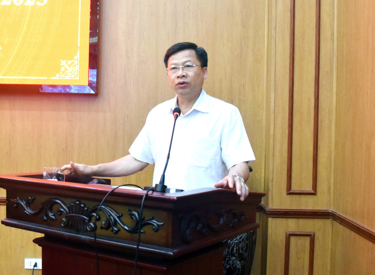 Đồng chí Phạm Duy Hưng, Ủy viên Ban Thường vụ, Trưởng ban Tuyên giáo và Dân vận Tỉnh ủy định hướng công tác tuyên truyền trong thời gian tới. dsc-2634.jpg