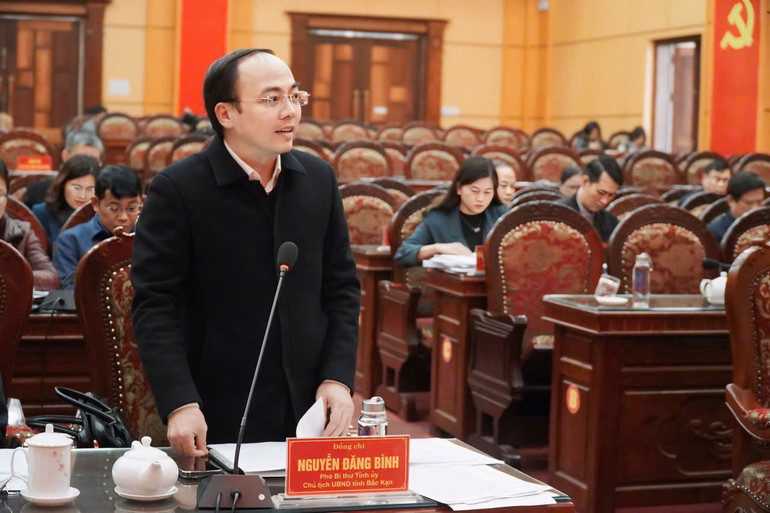 Đồng chí Nguyễn Đăng Bình, Phó Bí thư Tỉnh ủy, Chủ tịch UBND tỉnh đóng góp ý kiến vào các dự thảo nghị quyết. z6116968843112-c6d7e5f4de88011e7d08d54bd001c36d.jpg