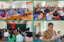 Kiểm tra việc lấy ý kiến Nhân dân về Đề án hợp nhất tại Pác Nặm